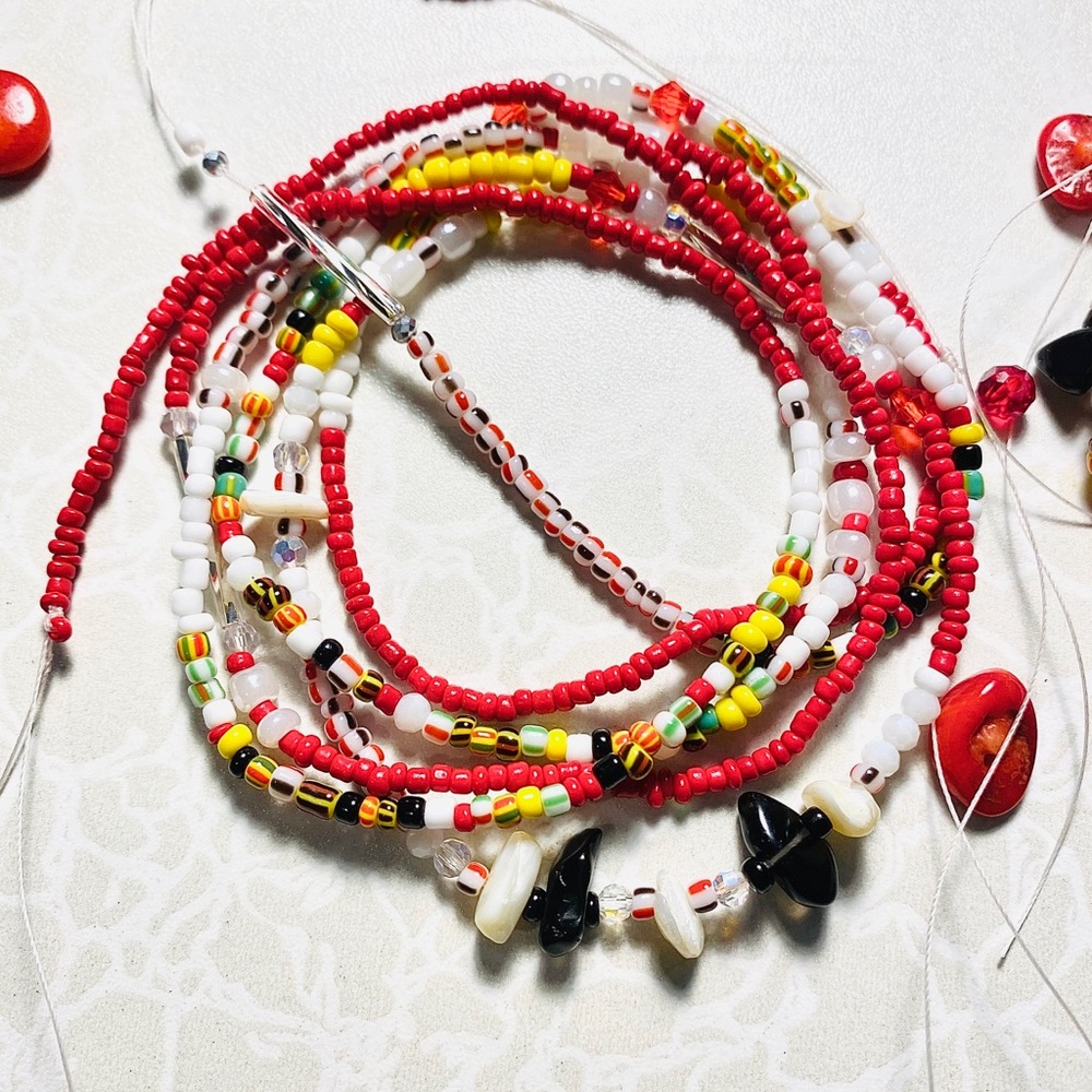 Cotton cord waist beads